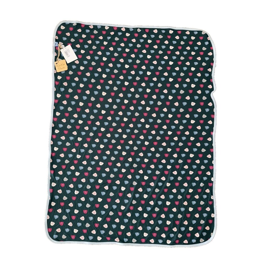 Kickee Pants Bamboo Swaddling Blanket Green Stretch Soft Newborn Baby Unisex NWT